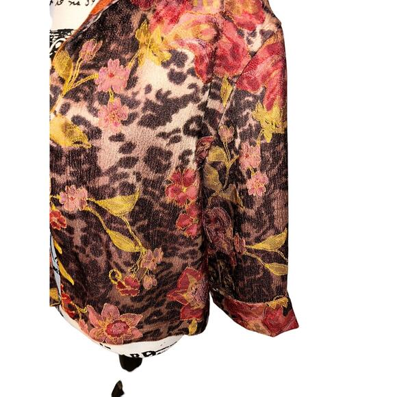 Coldwater Creek Ladies Blazer Fall Colors, Animal print Size Petite Small PS - Picture 4 of 9